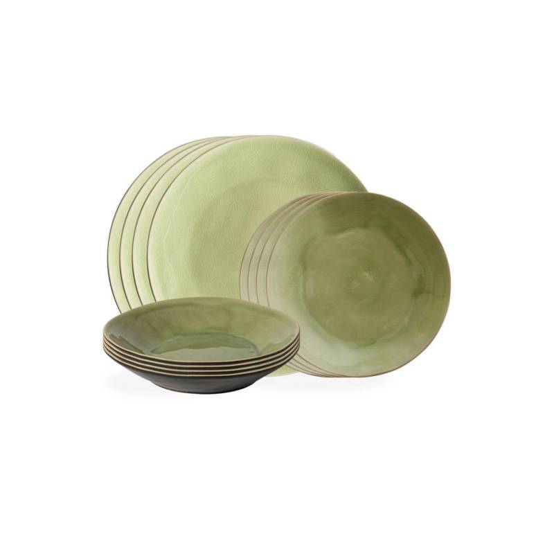 Costa Nova KOMBISERVICE Schwarz, Salbeigrün