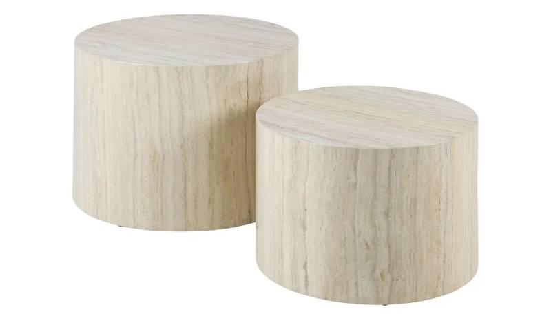 Couchtisch 2er Set  Chioggio ¦ beige ¦ Maße (cm): H: 40  Ø: 58 Tische > Couchtische > Couchtische rund - Höffner