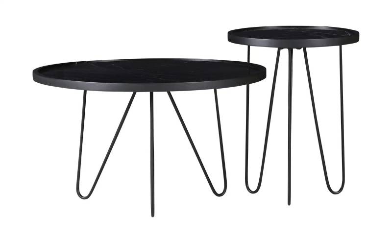 Couchtisch 2er Set  Dancer ¦ schwarz Tische > Couchtische > Couchtische rund - Höffner