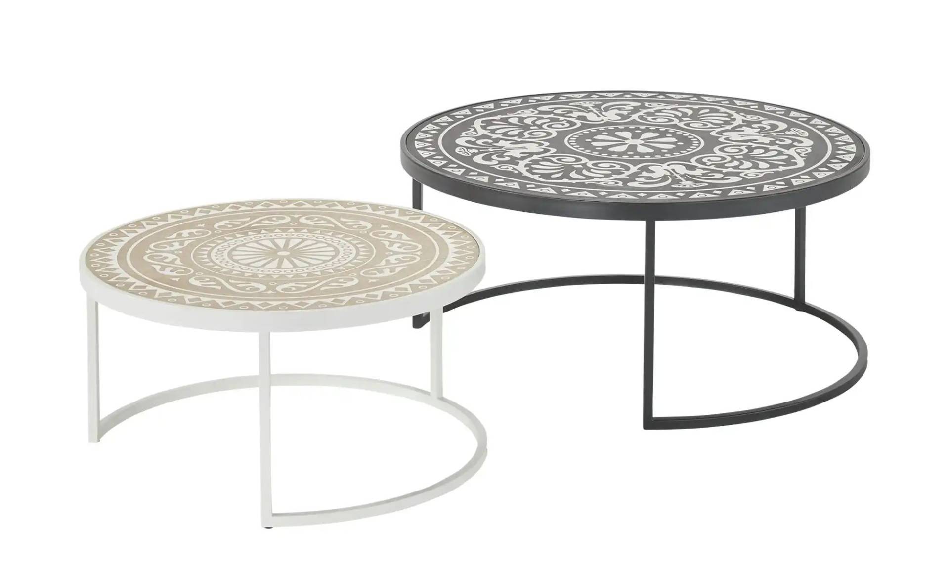 Couchtisch 2er-Set Fiorale ¦ schwarz ¦ Maße (cm): H: 36 Ø: 80 Tische > Couchtische > Couchtische rund - Höffner Couchtisch 2er-Set Fiorale ¦ schwarz ¦ Maße (cm): H: 36 Ø: 80 Tische > Couchtische > Couchtische rund - Höffner