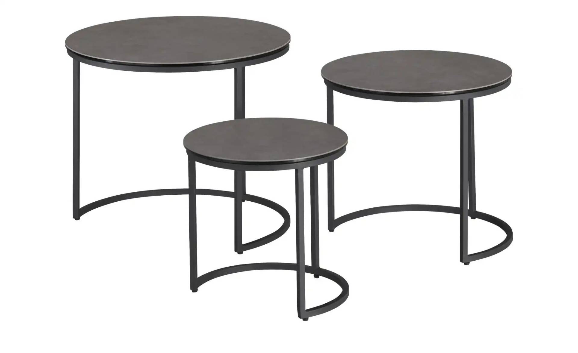 Couchtisch 3er-Set  Dakil ¦ grau ¦ Maße (cm): H: 49,5  Ø: 58 Tische > Couchtische > Couchtische rund - Höffner