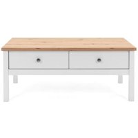 Couchtisch BERGEN 56A von Finori Weiß / Artisan Oak