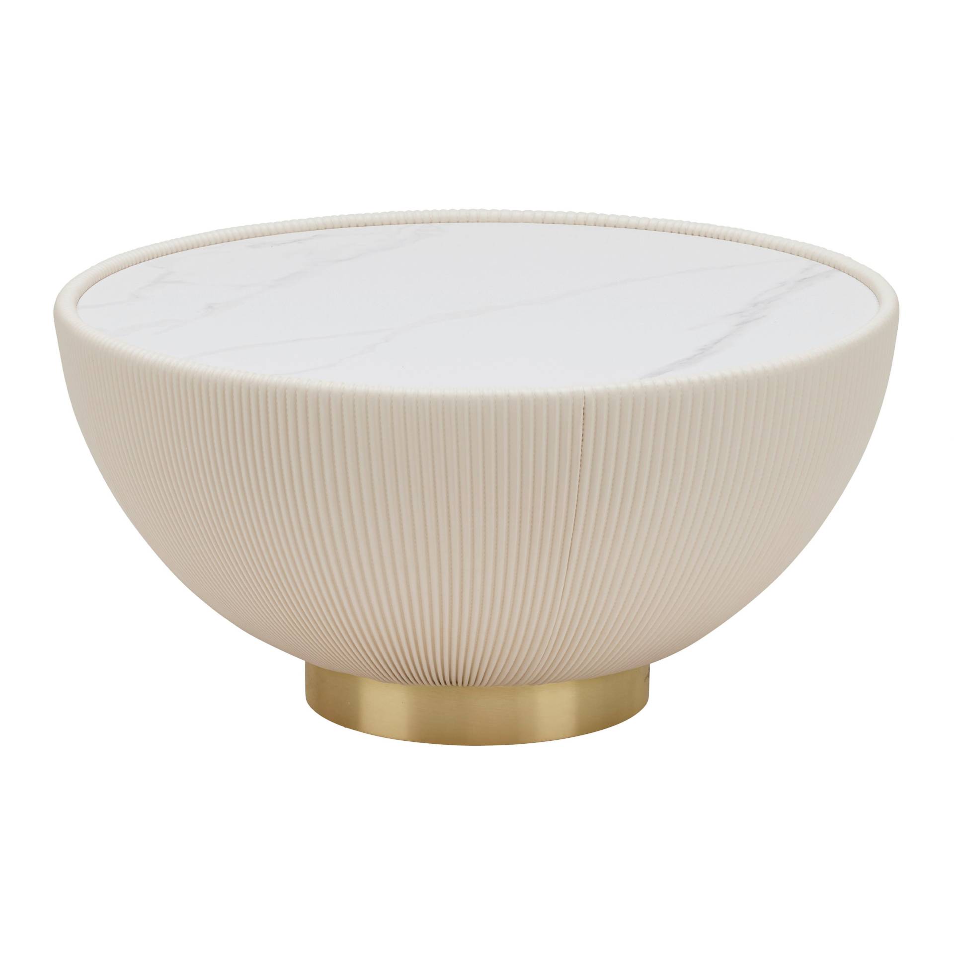 Couchtisch Endless Vegas Creme/Messingfarben