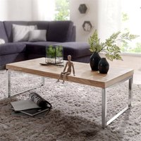 Couchtisch Massiv-Holz Akazie 120 cm breit Wohnzimmer-Tisch Design dunkel-braun Landhaus-Stil Beistelltisch B/H/T ca. 120/40/60cm