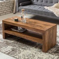 Couchtisch Massiv-Holz Durban Sheesham 110 cm breit Wohnzimmer-Tisch Design braun Landhaus-Stil Beistelltisch B/H/T ca. 110/45/45cm