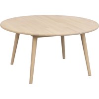Couchtisch Tompkins Rund 90cm, Eiche Weiß pigmentiert