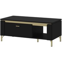 Couchtisch  ca. 111x46x65 cm Schwarz Matt / Gold