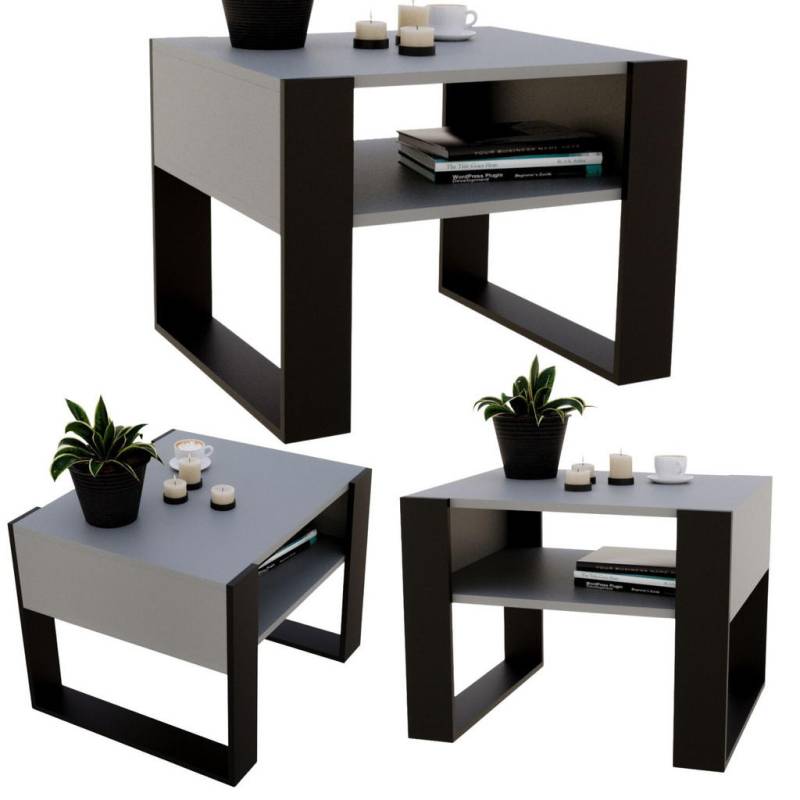 CraftPAK COUCHTISCH Dunkelgrau, Schwarz