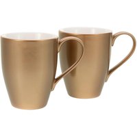 CreaTable Kaffeebecherset Golden Days gold Steinzeug 2 tlg. von CreaTable