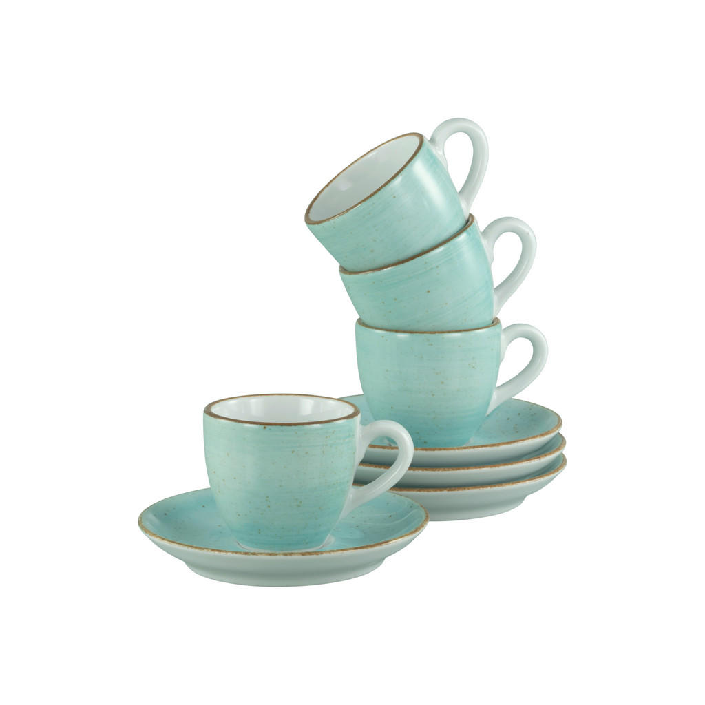 Creatable Espressotasse Vintage Nature Aqua, Keramik, 80 ml, handbemalt, Kaffee & Tee, Tassen, Espressotassen Creatable Espressotasse Vintage Nature Aqua, Keramik, 80 ml, handbemalt, Kaffee & Tee, Tassen, Espressotassen von Creatable