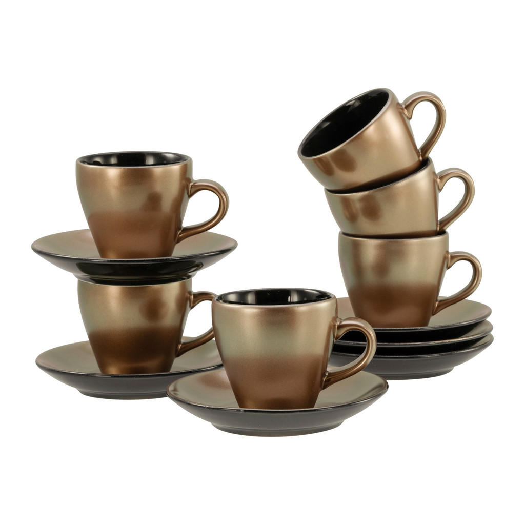 Creatable Espressotasse Golden Days Schwarz, Keramik, 100 ml, handbemalt, Kaffee & Tee, Tassen, Espressotassen Creatable Espressotasse Golden Days Schwarz, Keramik, 100 ml, handbemalt, Kaffee & Tee, Tassen, Espressotassen von Creatable