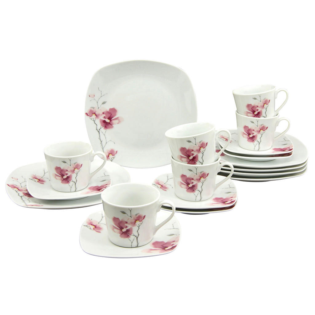 Creatable Kaffeeservice, Weiß, Keramik, 18-teilig, Blume, 200 ml,200 ml, lebensmittelecht, Essen & Trinken, Geschirr, Geschirr-Sets, Kaffeeservice Creatable Kaffeeservice, Weiß, Keramik, 18-teilig, Blume, 200 ml,200 ml, lebensmittelecht, Essen & Trinken, Geschirr, Geschirr-Sets, Kaffeeservice von Creatable