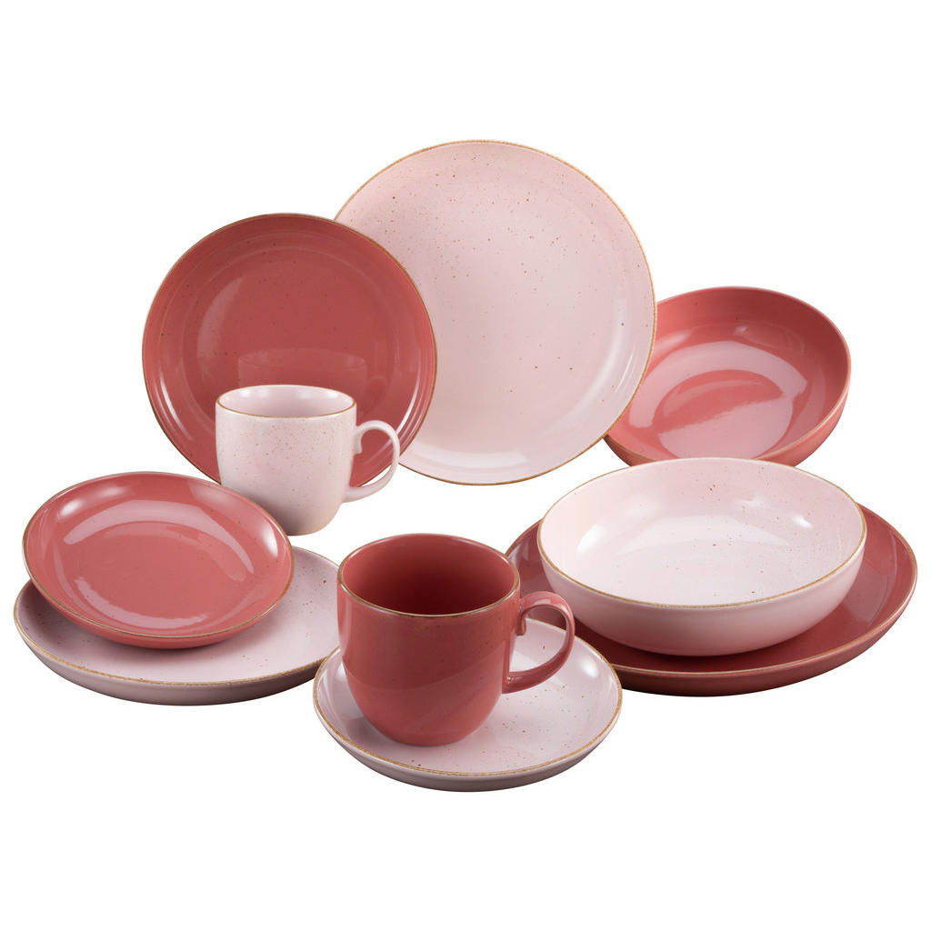 Creatable Kombiservice Allround Giardino, Rosa, Rotbraun, Keramik, 10-teilig, 400 ml, 23x30.5x37.5 cm, Essen & Trinken, Geschirr, Geschirr-Sets, Kombiservice Creatable Kombiservice Allround Giardino, Rosa, Rotbraun, Keramik, 10-teilig, 400 ml, 23x30.5x37.5 cm, Essen & Trinken, Geschirr, Geschirr-Sets, Kombiservice von Creatable