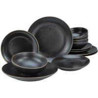 CreaTable Tafelservice Industrial schwarz Keramik von CreaTable