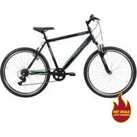 Crown Mountain-Bike 12155901-2202 26 Zoll Rahmenhöhe 50 cm 7 Gänge schwarz schwarz ca. 26 Zoll von Crown