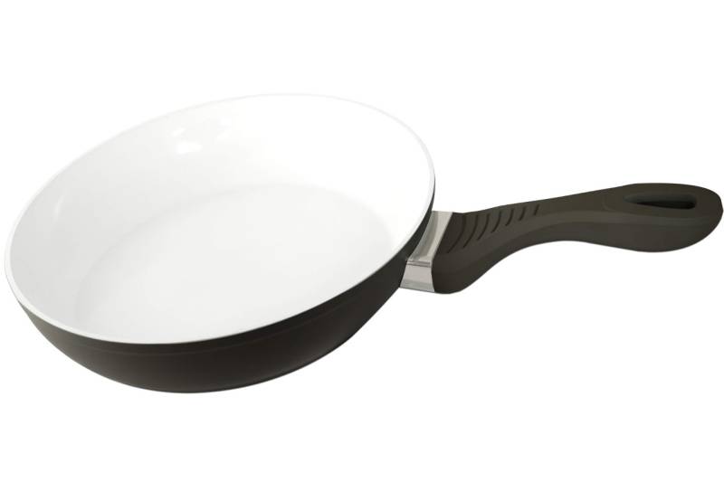DESKI Aluminium Bratpfanne Ø 20 cm schwarz Keramik Beschichtung Softgriff
