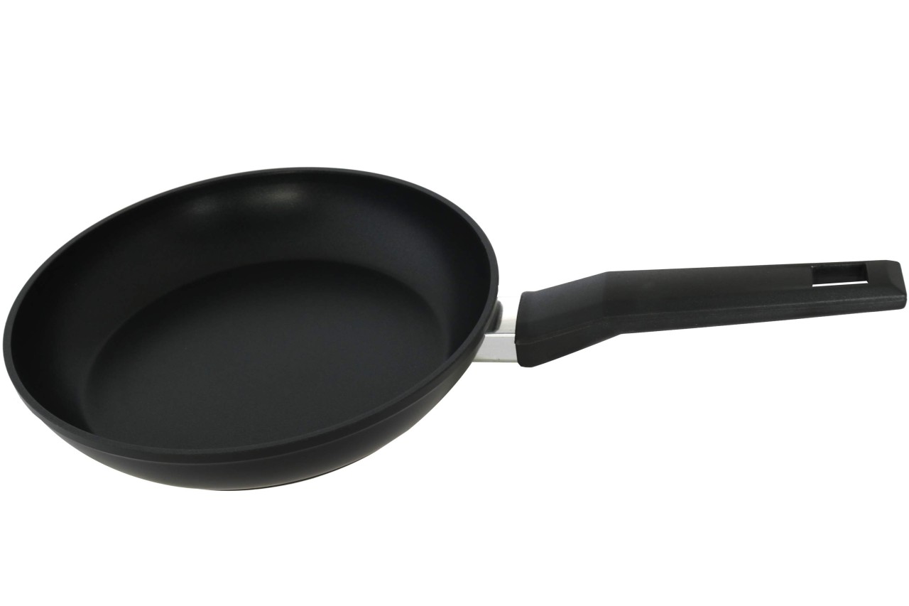 DESKI Aluminium Bratpfanne Ø 24 cm mit Bakelitgriff schwarz 2-fach Beschichtet