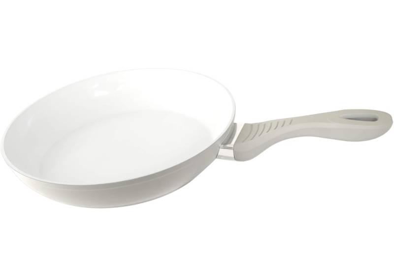 DESKI Aluminium Bratpfanne Ø 28 cm grau mit Keramik Beschichtung Softgriff