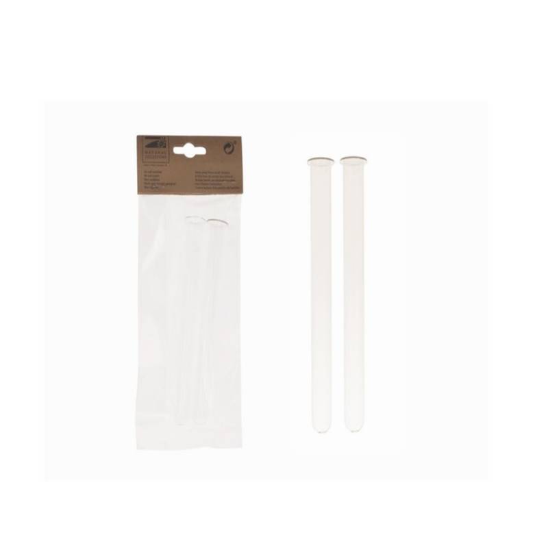 DIJK - 2-er Set Reagenzglas - H 15 cm x B 1,5 cm - klar - Glas