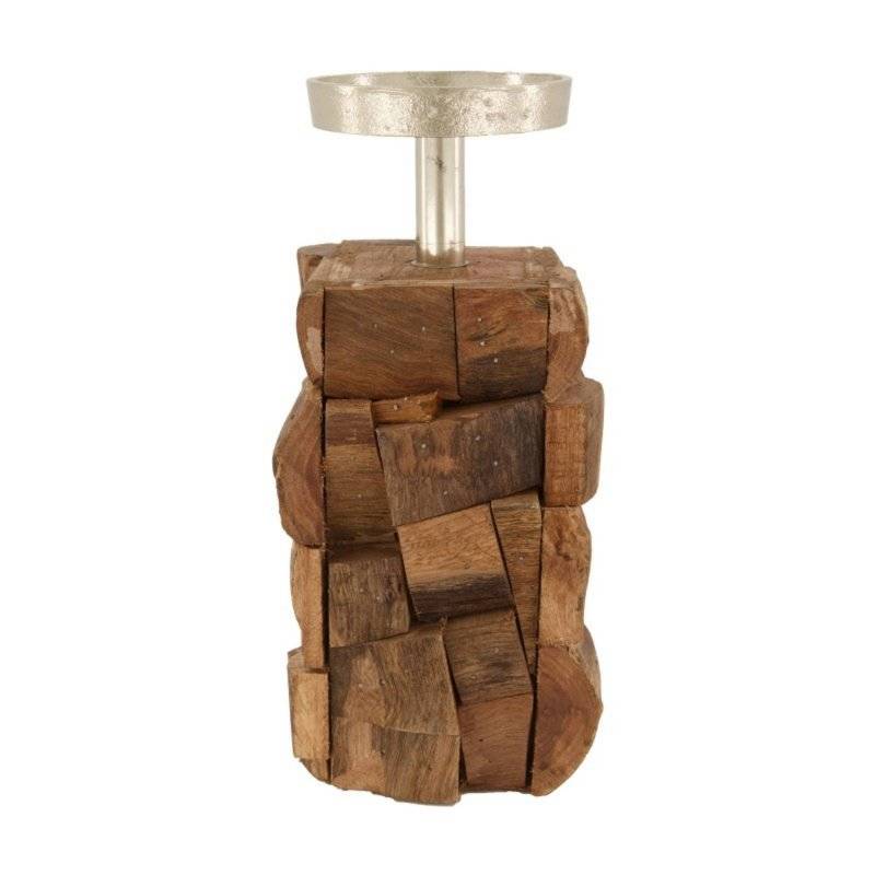 DIJK - Kerzenhalter - Holz - 12 x 12 x 26 cm