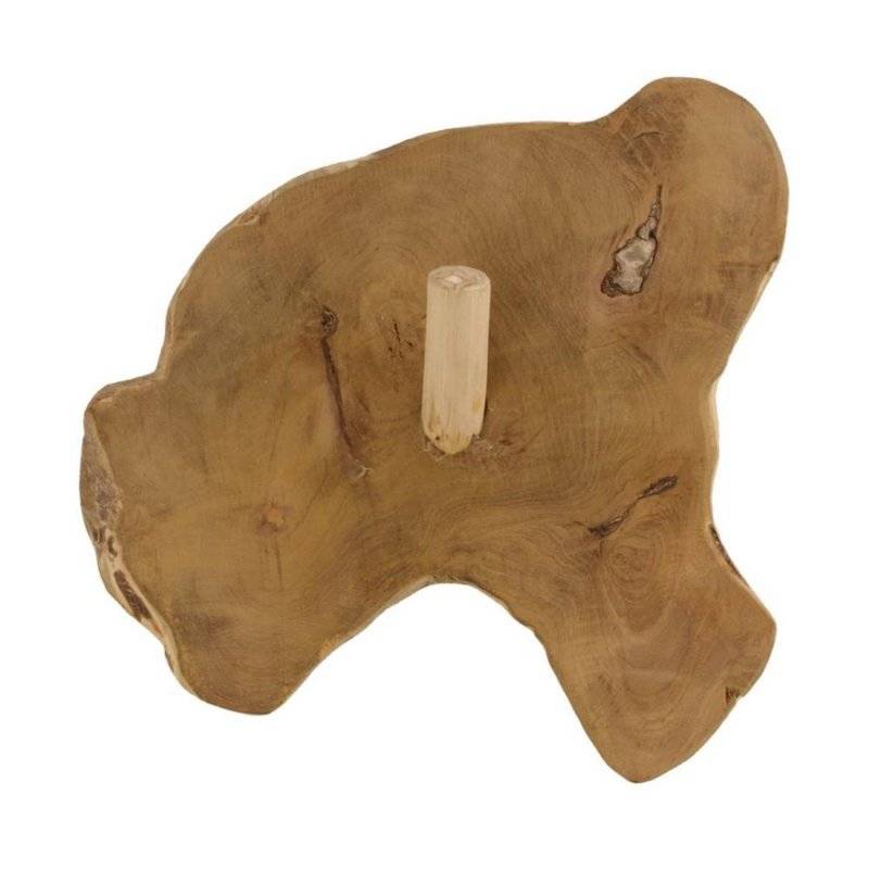 DIJK - Kleiderhaken Wurzelscheibe - Teak Holz - Natur
