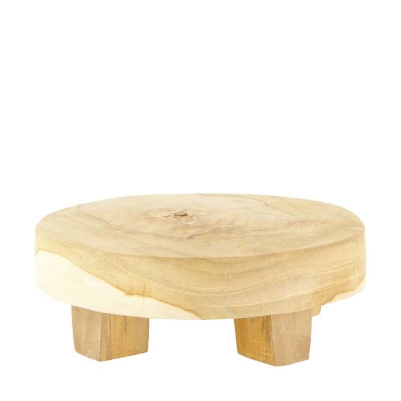 DIJK - Tablett auf Füßen - Teakholz - 18 cm - Natur