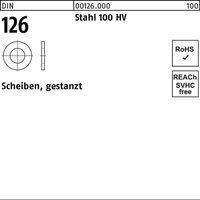 DIN 126/ISO 7091 Unterlegscheibe Stahl 42mm ohne Fase 50 Stk
