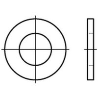 DIN 126/ISO 7091 Unterlegscheibe Stahl 45mm galvanisch verzinkt ohne Fase 50 Stk DIN 126/ISO 7091 Unterlegscheibe Stahl 45mm galvanisch verzinkt ohne Fase 50 Stk