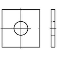 Unterlegscheibe DIN 436 vierkant 17,5x 50 x 5 Stahl feuerverzinkt Unterlegscheibe DIN 436 vierkant 17,5x 50 x 5 Stahl feuerverzinkt