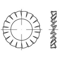 DIN 6798 Fächerscheibe Federstahl Form A 28mm 100 Stk