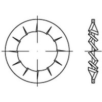 DIN 6798 Fächerscheibe Federstahl Form I 21mm 200 Stk
