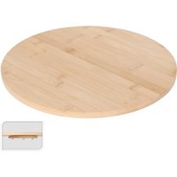 DREHBARE SERVIERPLATTE ca. 35 cm 1 Stück Holz Natur Bambus Hellbraun