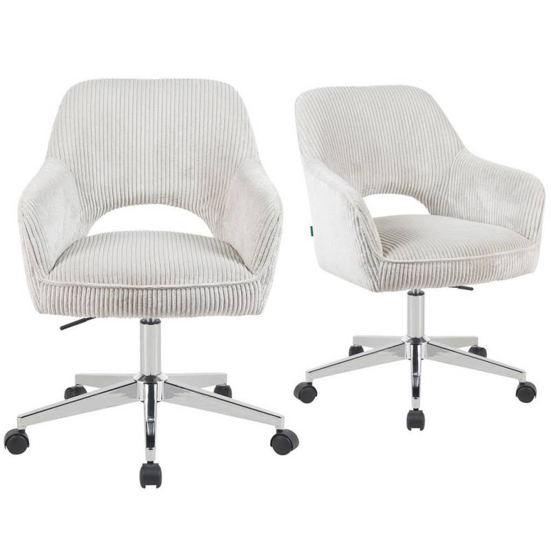 DUBI Möbel BÜROSTUHL Hellgrau DUBI Möbel BÜROSTUHL Hellgrau