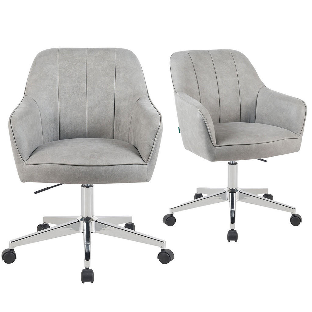 DUBI Möbel BÜROSTUHL Hellgrau DUBI Möbel BÜROSTUHL Hellgrau