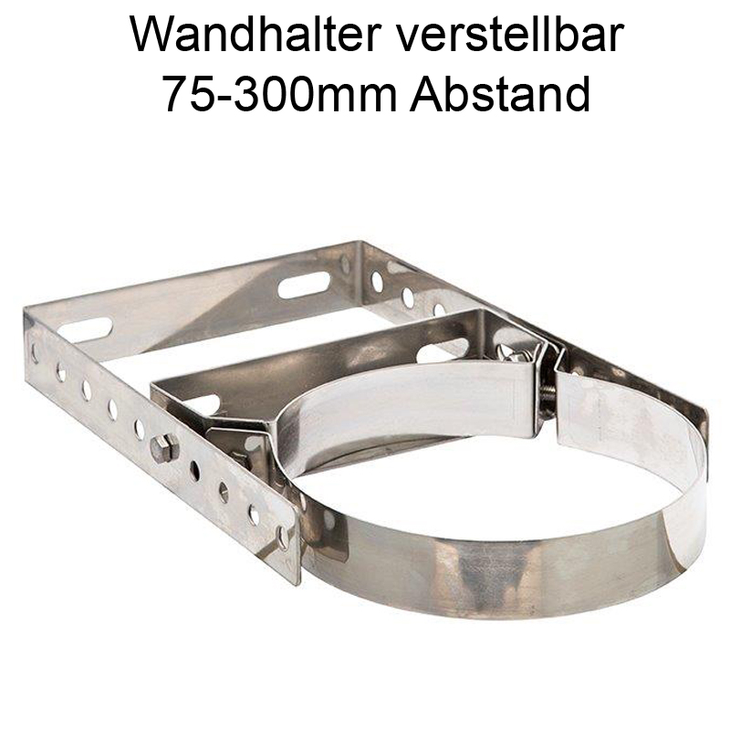 DW Complete Wandhalter verstellbar 75-300mm für DN 130mm von KaminStore24