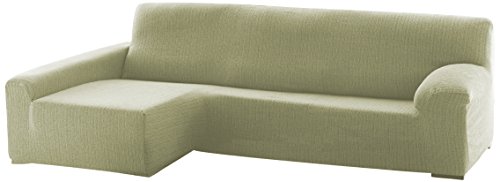 Dam Sofa Überwurf Chaise Longue 240 cm. links Frontalsicht - Fb. 00-ecru