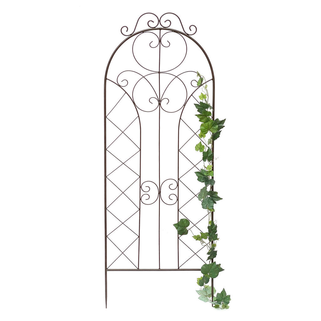 DanDiBo Rankhilfe, Braun, Metall, 50.5x146x1.5 cm, Gartenzubehör, Gartendeko von DanDiBo