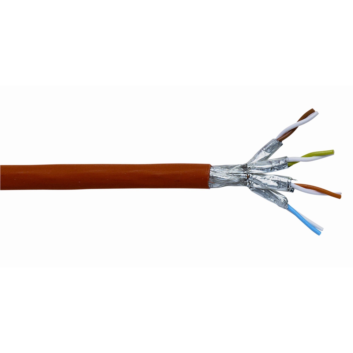 Datenübertragungskabel CAT 7 1000 MHz Orange Meterware Datenübertragungskabel CAT 7 1000 MHz Orange Meterware