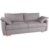 Dauerschläfer Funktionssofa inkl. Bettkasten und Topper Taupe