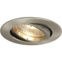 Molto Luce - Deckeneinbauleuchte Rund h 230 v, max. 50 Watt, ø 88 mm, Edelstahl Effekt von MOLTO LUCE