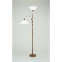 Deckenfluter Berliner Messing Glas E27 200 cm elegant von Berliner Messingleuchten