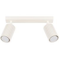 Deckenlampe 2-flammig 30 cm lang klein GU10 in Creme Modern Deckenlampe 2-flammig 30 cm lang klein GU10 in Creme Modern von Sollux