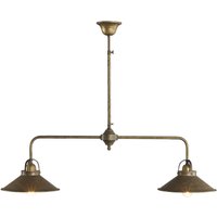 Deckenlampe 2-flammig E27 in Bronze Antik Echt-Messing von Ghidini Giovanni Battista