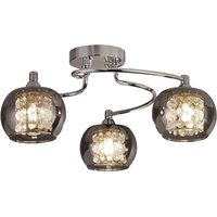 Deckenlampe 3-flammig Chrom Rauchgrau G9 Glas Metall Deckenlampe 3-flammig Chrom Rauchgrau G9 Glas Metall von Searchlight