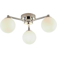 Deckenlampe 3-flammig Chrom Weiß G9 Metall Jugendstil Deckenlampe 3-flammig Chrom Weiß G9 Metall Jugendstil von Searchlight