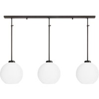 Deckenlampe 3-flammig Messing Glas höhenverstellbar E27 von Ghidini Giovanni Battista
