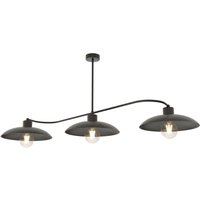 Deckenlampe 3-flammig Schwarz Metall E27 L:113 cm Deckenlampe 3-flammig Schwarz Metall E27 L:113 cm von Emibig