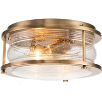Deckenlampe Badezimmer IP44 D: 30,5 cm rund Glas Metall 2x E27 Deckenlampe Badezimmer IP44 D: 30,5 cm rund Glas Metall 2x E27 von ELSTEAD