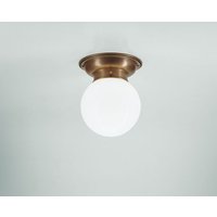 Deckenlampe Berliner Messing Glaskugel E27 Ø16 cm rund von Berliner Messingleuchten