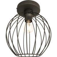 Deckenlampe E27 Metall Drahtschirm Ø24 cm rund Schwarz Deckenlampe E27 Metall Drahtschirm Ø24 cm rund Schwarz von Emibig